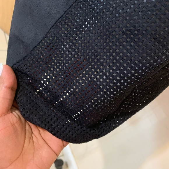 0319 Worthington Black Faux Suede Perforated Mini - Picture 4 of 8